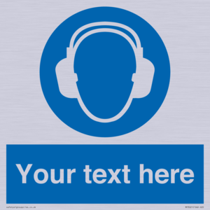 Custom Ear Protection Sign